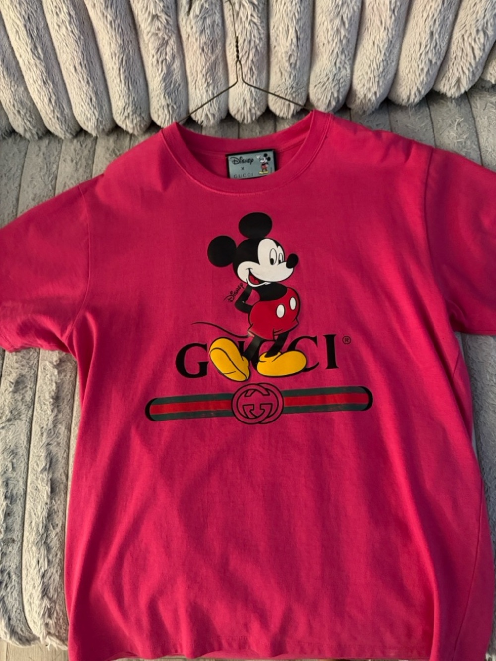 Gucci Pink Mickey Mouse Logo Tee